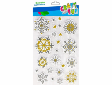 Craft with Fun DEKORACE BN STICKERS STAR CF GLITTER PBH 12/144