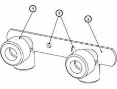 Capricorn Plochá závitová lišta s rozstupom 100 mm, mosadzné kolená 1/2x15 (20 ks) - 9-4470-100-12-33-13