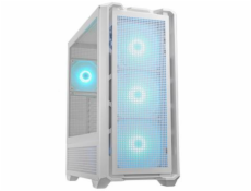 COUGAR PC skříň MX600 White Mid Tower Mesh Front Panel 3 x 140mm + 1 x 120mm Fans Transparent Left Panel