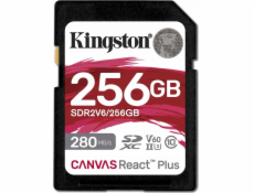 Kingston Canvas React Plus | 256 GB | SD | Flash paměť třídy 10