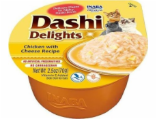 INABA Dashi Delights Kuře se sýrem ve vývaru - kočičí pamlsky - 70g