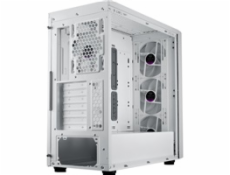 Cooler Master case MasterBox 600, bez zdroje, 3x 140mm ARGB Fan, 1x 120mm ARGB Fan, bílá