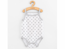 Kojenecké body bez rukávů New Baby Classic II hvězdičky šedé holka Vel.80 (9-12m)