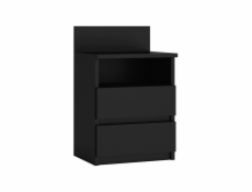 Topeshop M1 CZARNA MAT nightstand/bedside table 2 drawer(s) Black