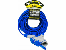 Konstrukční prodlužovací kabel 3-Gniezda Z/U 25M/H07BQ-F 3X1.5/IP54 Grey/Blue In-01183