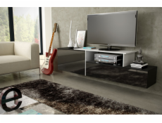Cama TV skříňka SIGMA 3 180 černá/černý lesk + biały
