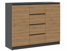 2D4S chest of drawers 120x40x97 cm  anthracite/artisan