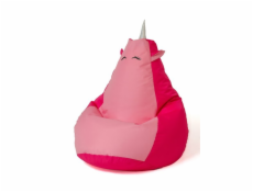 Sako taška pouf Unicorn růžovo-světle růžová XXL 140 x 100 cm