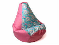 Sako bag pouffe Potisk hrušek růžovo-jednorožec XXL 140 x 100 cm