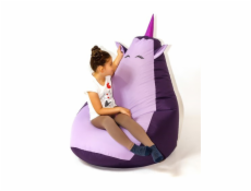 Sako taška pouffe Unicorn fialová-světle fialová L 105 x 80 cm