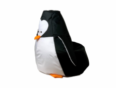 Sako taška pouf Penguin černá a bílá L 105 x 80 cm