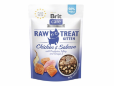 BRIT Care Raw Treat Kitten kuře s lososem - kočičí pamlsky - 40g