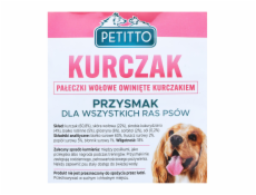 PETITTO Kuřecí zabalené hůlky - pamlsek pro psy - 500 g