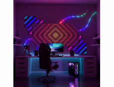 Twinkly Matrix – 480 RGB LED Světla ve tvaru perly čirý drát 3,3 x 3,3 stopy F-zástrčka