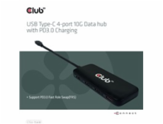 Club3D hub 1xUSB-C na 4xUSB-C, 10Gbps port, PD 3.0