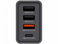 VERBATIM Univerzální adaptér CHR-30EU2, 30W, 1x USB-C, 3x USB černá