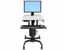 ERGOTRON WorkFit-C, Single LD Sit-Stand Workstation, nastavitelná pojízdná pracovní stanice k stání či sezení