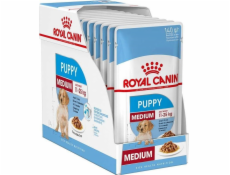 ROYAL CANIN SHN Medium Puppy v omáčce - vlhké krmivo pro štěňata - 10x140g