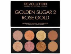 Makeup Revolution Ultra Blush Palette 8 Golden Sugar 2 Rose Gold sada na kontúrovanie tváre 13g