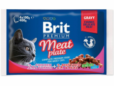 BRIT Premium Cat Meat Tale - mokré krmivo pro kočky - 4x100g