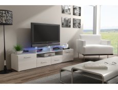 Televizní stolek Cama EVORA 200 bílá/bílý lesk