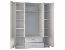 Topeshop ROMANA 160 BIEL bedroom wardrobe/closet 11 shelves 4 door(s) White