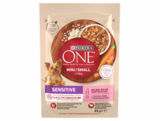 PURINA One Mini/Small Sensitive Losos s rýží - Mokré krmivo pro psy - 85 g