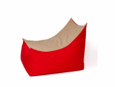 Tron červeno-béžová taška Sako pouffe XXL 140 x 90 cm