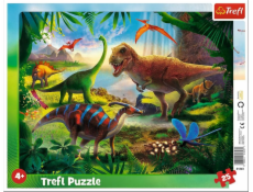 Trefl Rámové puzzle 25 dinosaurů TREFL