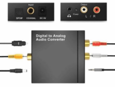 AV adaptér Mozos Toslink - RCA (Cinch) černý (DAC01)