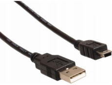 Maclean USB-A - miniUSB USB kabel 3 m černý (MCTV-749)