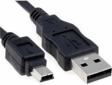 Akyga USB-A - miniUSB USB kabel 1,8 m černý (AK-USB-03)