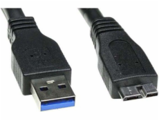 LAMA PLUS USB-A - microUSB USB kabel 0,5 m Černý