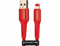 Somostel USB-A – Lightning kabel 1 m červený (25927)