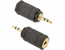 AV adaptér Gembird Jack 2,5 mm – Jack 3,5 mm černý (A-3,5F-2,5M)