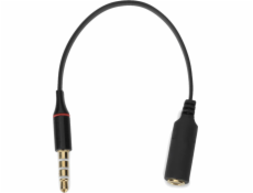 AV adaptér Mozos Jack 3,5 mm – Jack 3,5 mm černý (ASM-5)