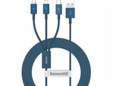 Kábel USB 3v1 Baseus Superior Series, USB na micro USB/USB-C/Lightning, 3,5 A, 1,5 m (modrý)