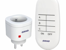 Orno Bezdrátová mini zásuvka s dálkovým ovládáním 1+1 OR-GB-440