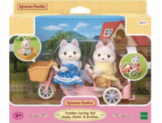 Epoch Sylvanian Families Sada tandemových figurek husky na kole (5637)