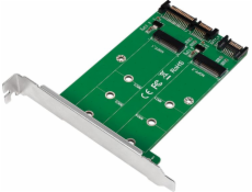 LogiLink SATA III adaptér pro 2 M.2 SATA SSD (PC0086)