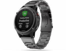 Nerezový náramek Tech-Protect GARMIN FENIX 5 / 6 / 6 PRO / 7 ČERNÝ