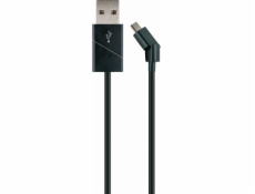 Schwaiger USB-A - microUSB USB kabel 1,2 m černý (LKW120M533)