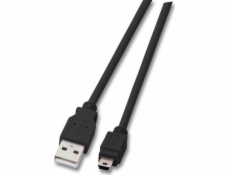 EFB USB-A - miniUSB kabel 0,5 m černý (K5250SW.0.5V2)