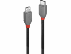 Lindy USB-C - micro-B USB kabel 3 m černý (36893)