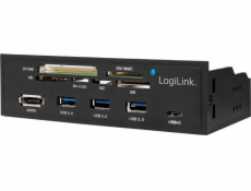 Přední panel LogiLink USB 3.0 + USB-C + eSATA + čtečka karet (UA0341)