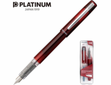 Platinum Platinum Prefounte Crimson Red plnicí pero, M, v plastovém obalu, na blistru, vínové