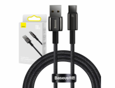 Kábel Baseus Tungsten Gold USB na USB-C, 100W, 1m (čierny)