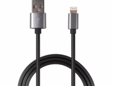 USB kabel 2GO 2GO USB Ladekabel Luxury-grau-100cm pro Apple Lightning