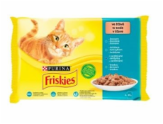 Friskies Fish Mix - mokré krmivo pro kočky - 4x 85 g