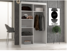 Topeshop IGA 120 BIEL C KPL bedroom wardrobe/closet 7 shelves 2 door(s) White